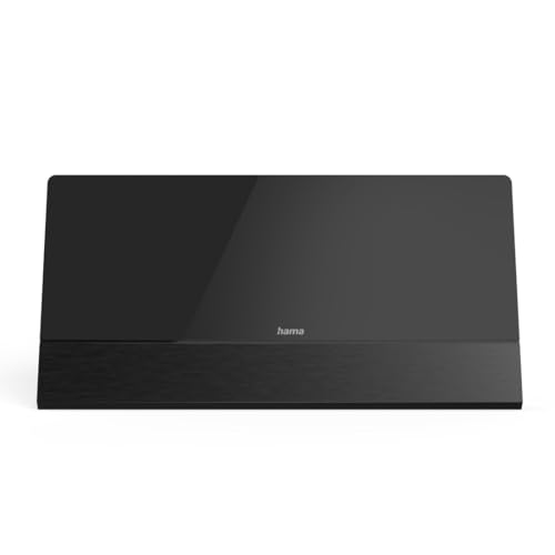 Hama Zimmerantenne „Premium“, aktiv (Empfang von DVBT, DVBT2, Zimmerantenne für Fernseher, automatische Verstärkung, LTE Filter 5G, flach, Stromversorgung über USB) schwarz von Hama