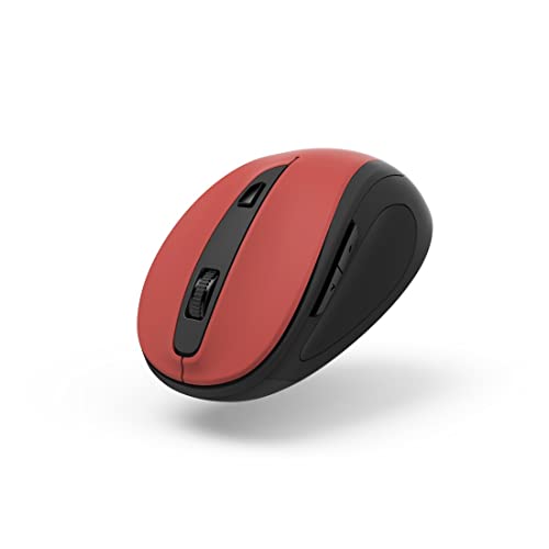 Hama ergonomische Funkmaus kabellos (6 Tasten, 2,4GHz, 800/1200/1600dpi, optische Maus kabellos, Wireless, Maus ergonomisch, Computermaus, für Laptop/PC/Notebook, Rechtshänder, USB-Empfänger) Sienna von Hama