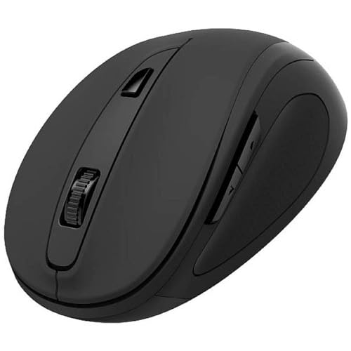 Hama ergonomische Funkmaus kabellos (6 Tasten, 2,4GHz, 800/1200/1600dpi, optische Maus kabellos, wireless, Maus ergonomisch, Computermaus, für Laptop/PC/Notebook, Rechtshänder, USB-Empfänger) schwarz von Hama