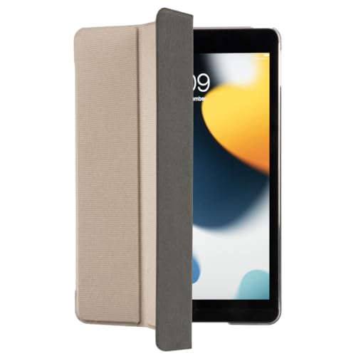 Hama iPad Hülle „Terra“ für Apple iPad 10.2" 7., 8., 9. Generation (Schutzhülle mit Tablet-Stand zum Klappen, Tablet Tasche für Auto-Schlaf/Wach, Tablet Hülle recycled, transparente Rückseite) natur von Hama