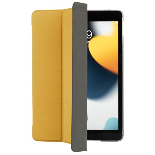 Hama iPad Hülle „Terra“ für Apple iPad 10.2" 7., 8., 9. Generation (Schutzhülle mit Tablet-Stand zum Klappen, Tablet Tasche für Auto-Schlaf/Wach, Tablet Hülle recycled, transparente Rückseite) gelb von Hama