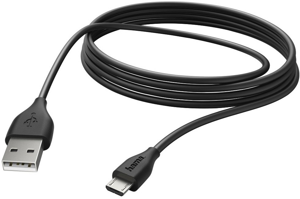 Lade-Sync-Kabel Micro-USB (3m) schwarz von Hama
