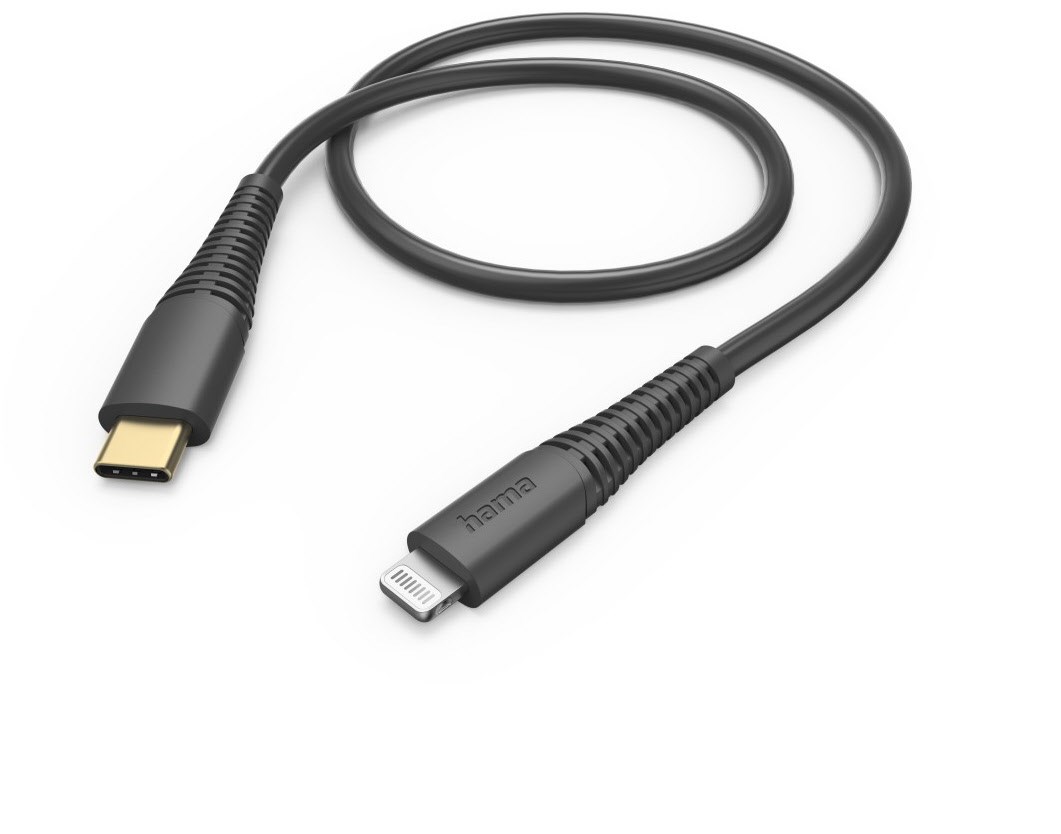 Ladekabel USB-C>Lightning (1,5m) schwarz von Hama