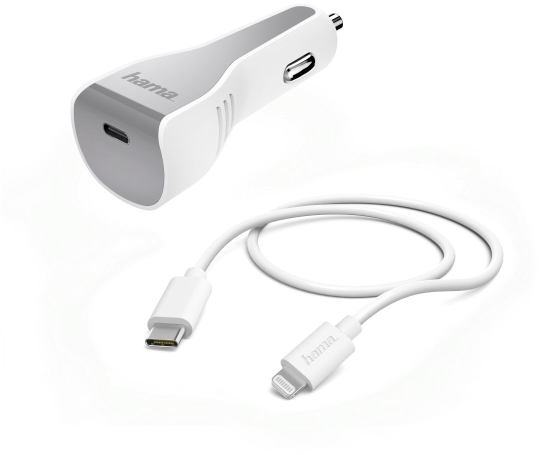 Lightning Kfz-Ladeset (30W) weiss von Hama