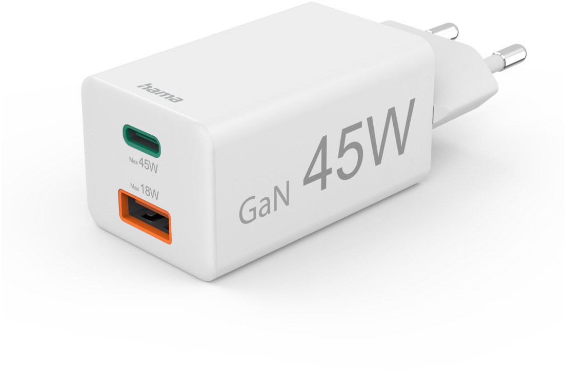 Mini-Schnellladegerät (45W) weiss von Hama