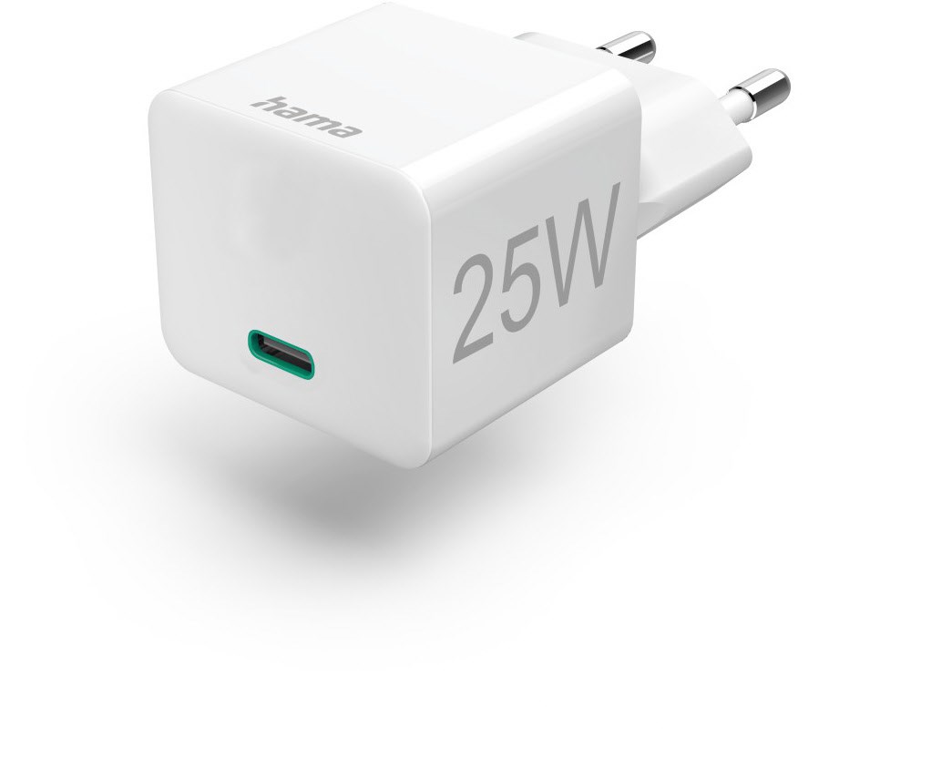 Mini-Schnellladegerät USB-C (25W) weiß von Hama