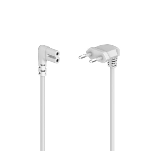 Hama Netzkabel 2 polig (Euro Netzkabel abgewinkelt beidseitig, TV Stromkabel 3 m, Kaltgerätestecker Doppelnut/C7, Kabel für Fernseher, Laptop, Monitor, PS4, PS5, PC, Netzteile, Drucker, Radio) weiß Hama Netzkabel 2 polig (Euro Netzkabel abgewinkelt beidseitig, TV Stromkabel 3 m, Kaltgerätestecker Doppelnut/C7, Kabel für Fernseher, Laptop, Monitor, PS4, PS5, PC, Netzteile, Drucker, Radio) weiß von Hama
