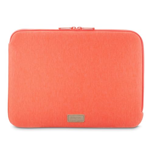 Hama Laptop Schutzhülle, Korallenrot, 34-36 cm (13,3-14,1 Zoll), Modernes Design, Hochleistungsschutz, Schutz des Laptops während der Reise von Hama