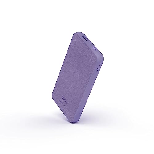 Power Pack Fabric 10 10000mAh, 2 Ausgänge: USB-C, USB-A, Paisley Purple von Hama