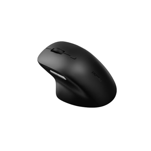 Rapoo Kabellose Maus (kompakt, Wireless, Bluetooth, USB A, DPI 3600, 34Tasten, geräuscharm, Mouse, Maus, optisch) schwarz von Hama