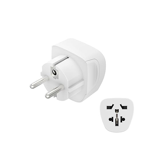 Reiseadapter Typ E und F, 3-polig, universal, Welt nach Europa, Weiß Reiseadapter Typ E und F, 3-polig, universal, Welt nach Europa, Weiß von Hama