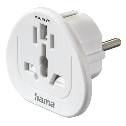 Reiseadapter Typ E und F, 3-polig, universal, Welt nach Europa, Weiß Reiseadapter Typ E und F, 3-polig, universal, Welt nach Europa, Weiß von Hama