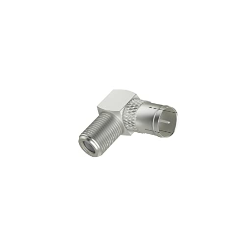 SAT-Adapter, Quick-F-Stecker - F-Kupplung, 90° von Hama