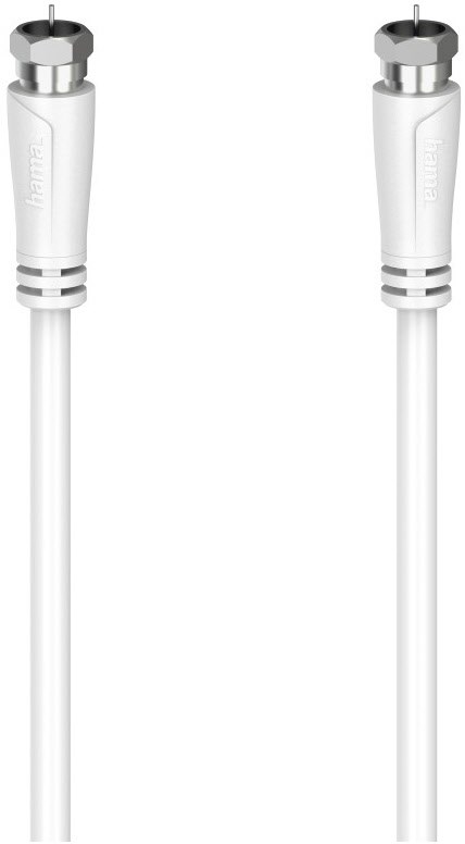 SAT-Anschlusskabel (3m) F-Stecker>F-Stecker weiss von Hama