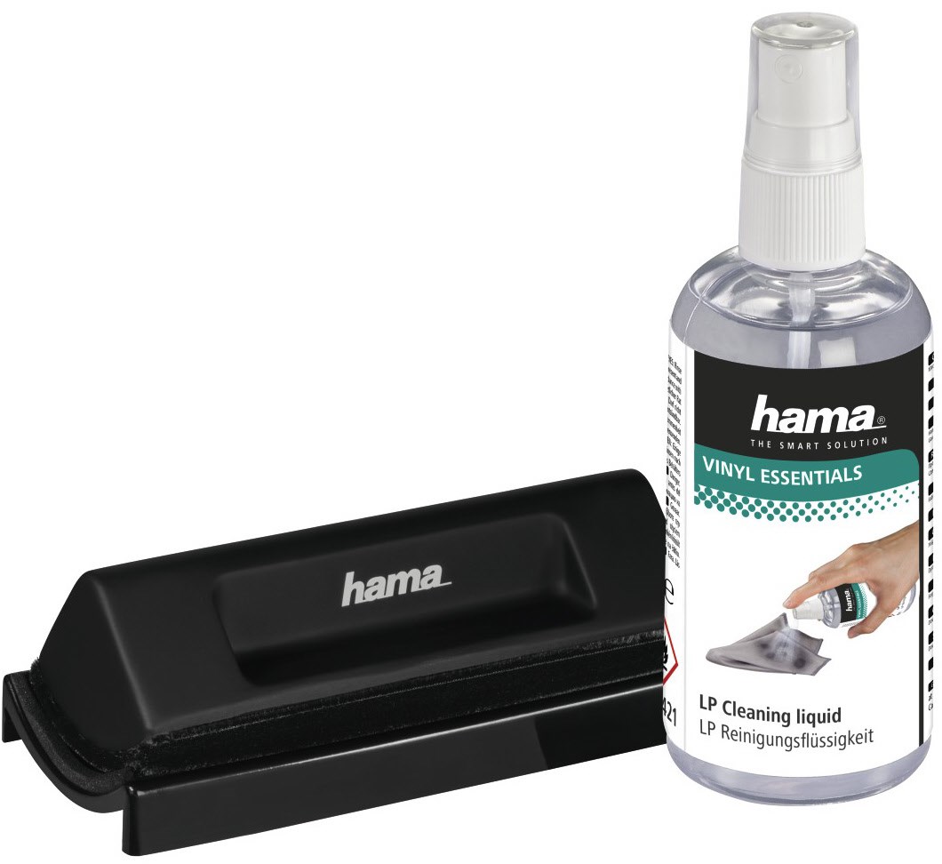 Schallplatten-Reinigungsset Bürste + 100ml Spray von Hama