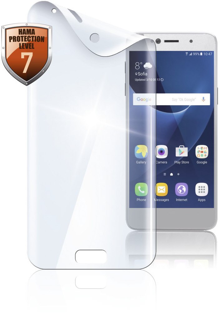 Schutzfolie Full Screen Curved transparent für Galaxy S9 von Hama
