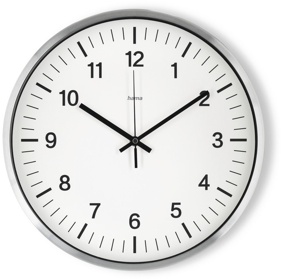 Shiny Wanduhr aluminium Shiny Wanduhr aluminium von Hama