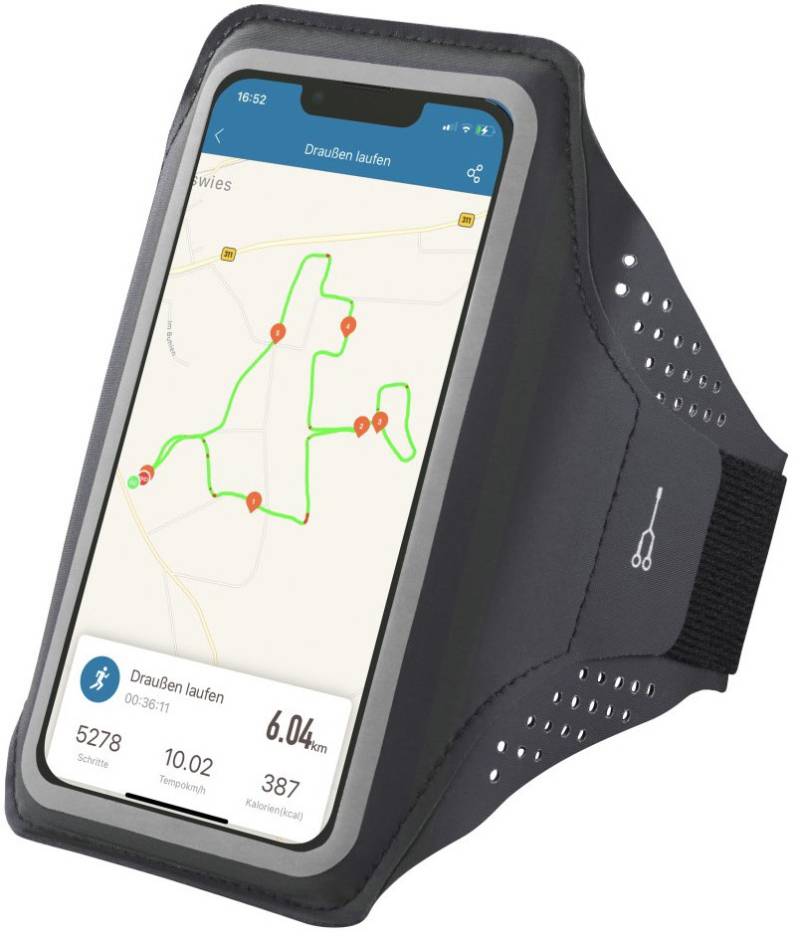 Sportarmband Finest Sports (XL) für Smartphones anthrazit von Hama