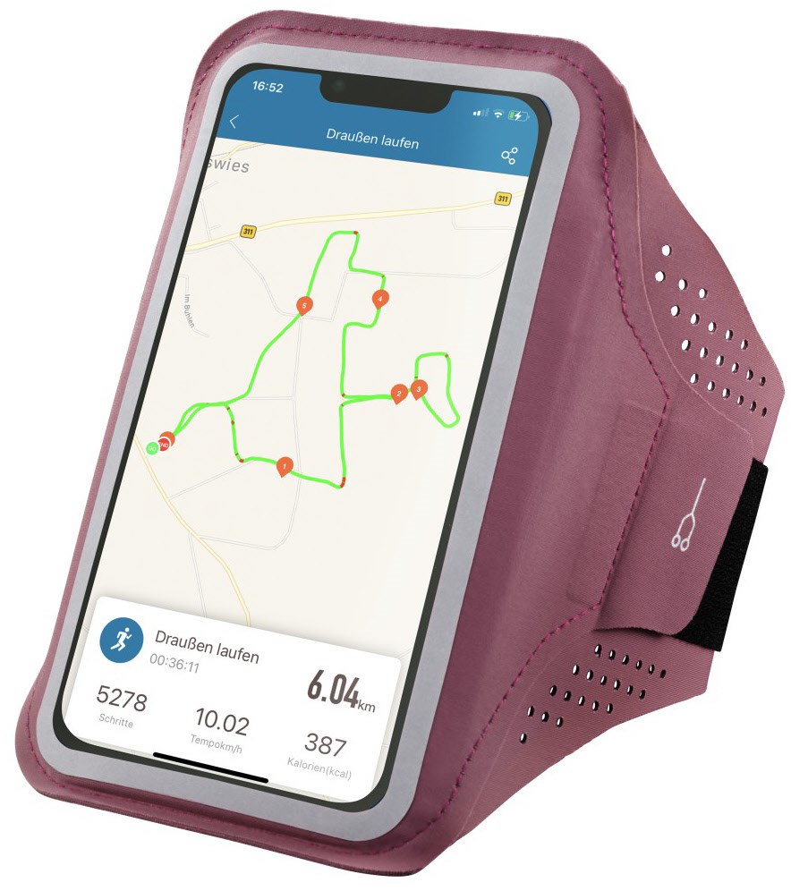 Sportarmband Finest Sports (XXL) für Smartphones rosé von Hama
