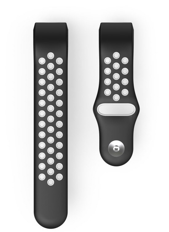 Sportarmband für Fitbit Charge 3/4 grau/schwarz von Hama