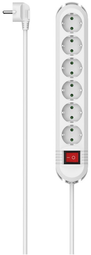 Steckdosenleiste 6-fach (2m) weiss von Hama