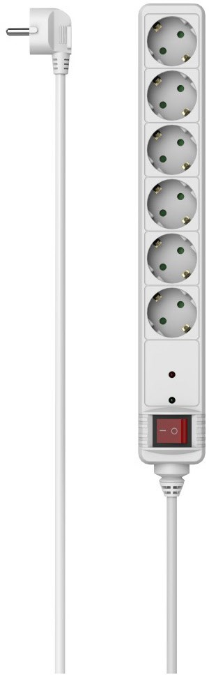 Steckdosenleiste 6-fach (3m) weiss von Hama
