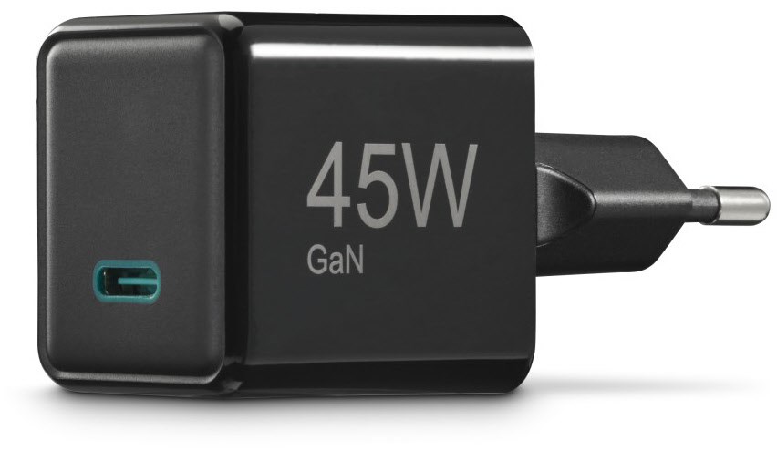 Super-Mini-Schnellladegerät (45W) schwarz von Hama