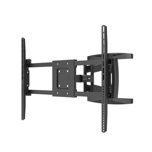 Hama TV Wandhalterung schwenkbar, neigbar, ausziehbar (TV Wandhalterung 120 Zoll, VESA 300x100 bis VESA 800x600, bis 100 kg, Kabelmanager, mit Fischer Dübeln) schwarz von Hama
