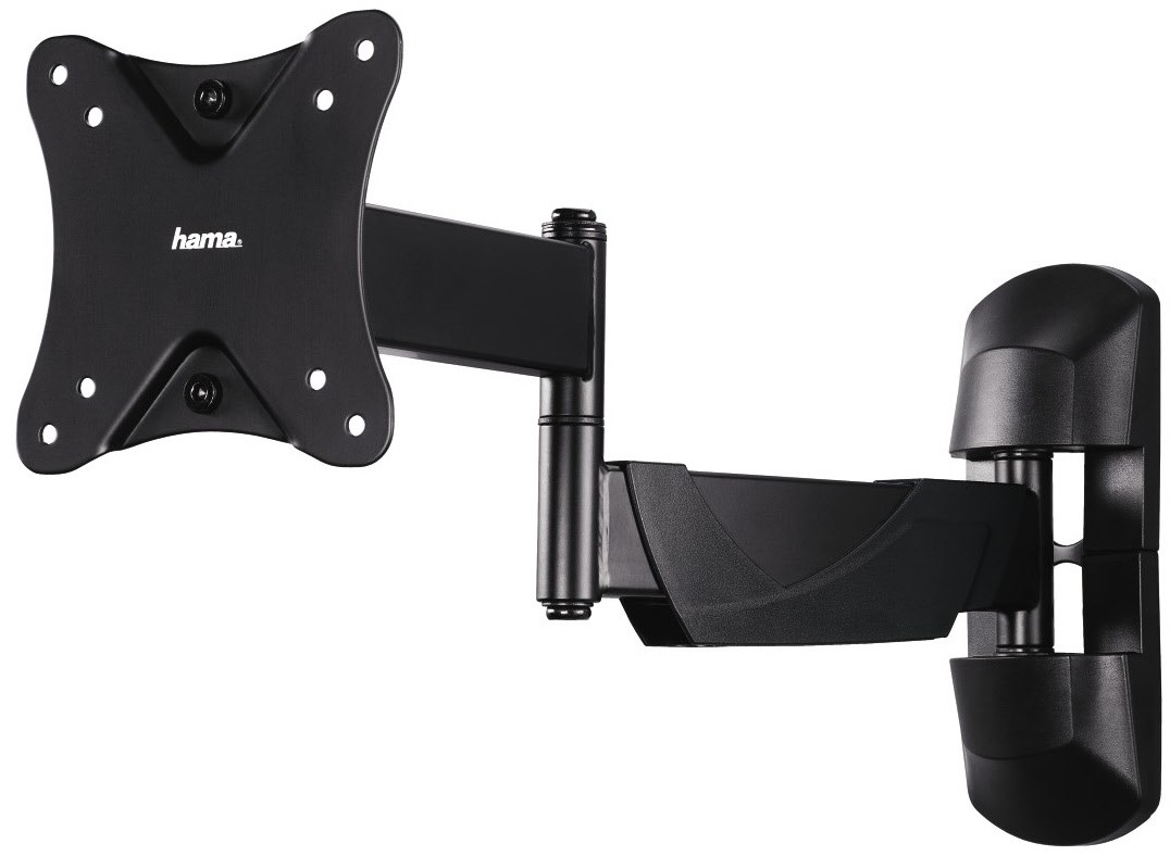 TV-Wandhalterung Fullmotion (26") 3 Sterne, 2 Arme schwarz von Hama