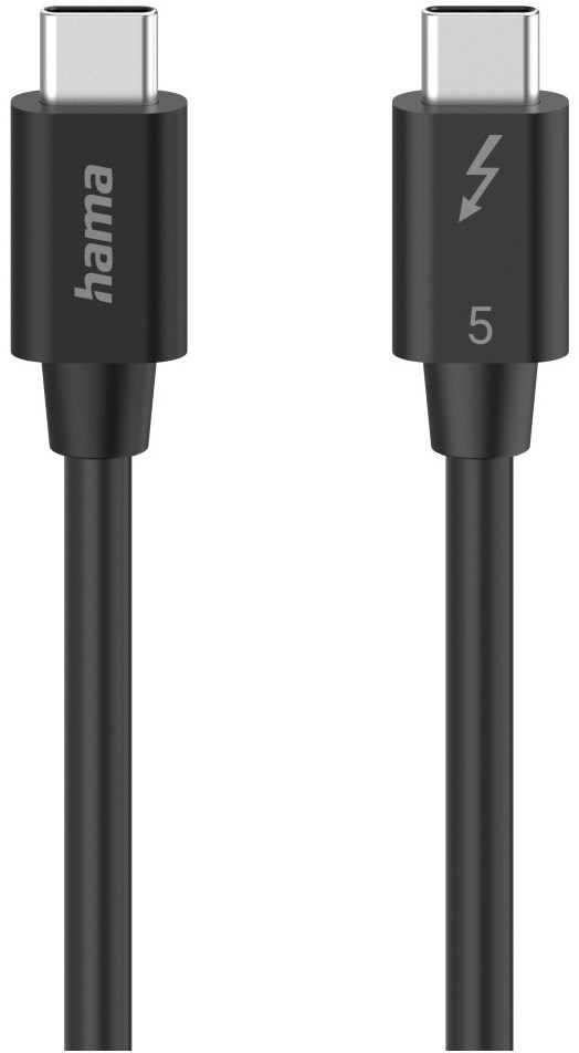 Thunderbolt-5-Kabel USB-C (1m) schwarz von Hama