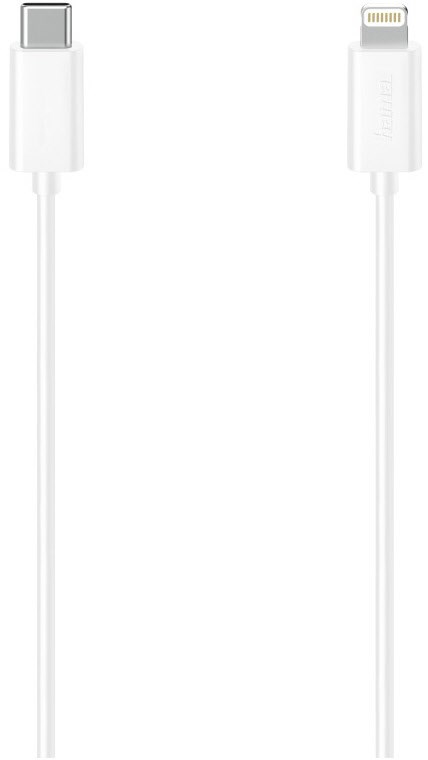 USB-C-Kabel (1,5m) für iPhone/iPad mit Lightning weiss von Hama