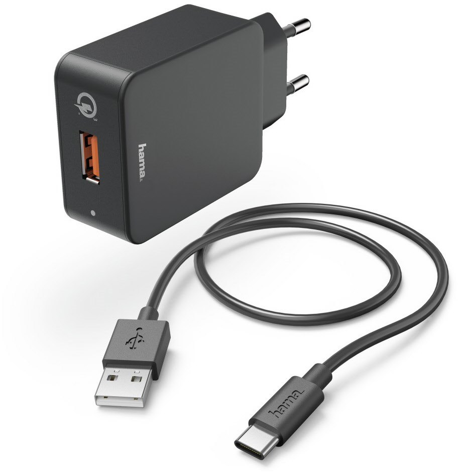 USB-C-Ladeset QC 3.0 schwarz USB-C-Ladeset QC 3.0 schwarz von Hama