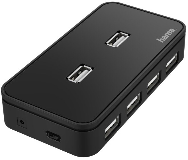 USB-Hub 7 Ports USB 2.0, 480 Mbit/s schwarz USB-Hub 7 Ports USB 2.0, 480 Mbit/s schwarz von Hama