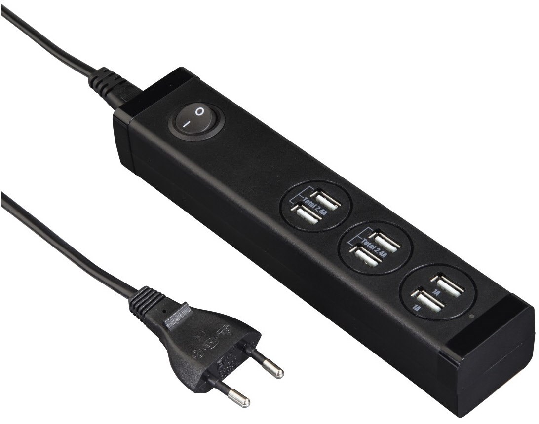 USB-Ladestation 6-fach schwarz von Hama