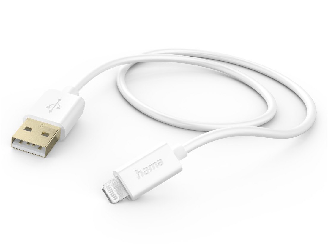 USB > Lightning Kabel (1,5m) weiß von Hama