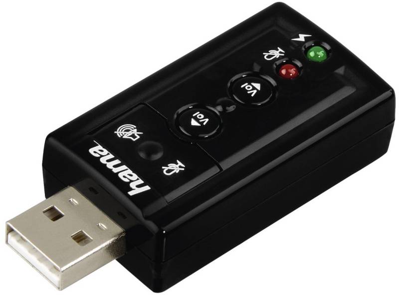 USB-Soundkarte 7.1 Surround schwarz von Hama