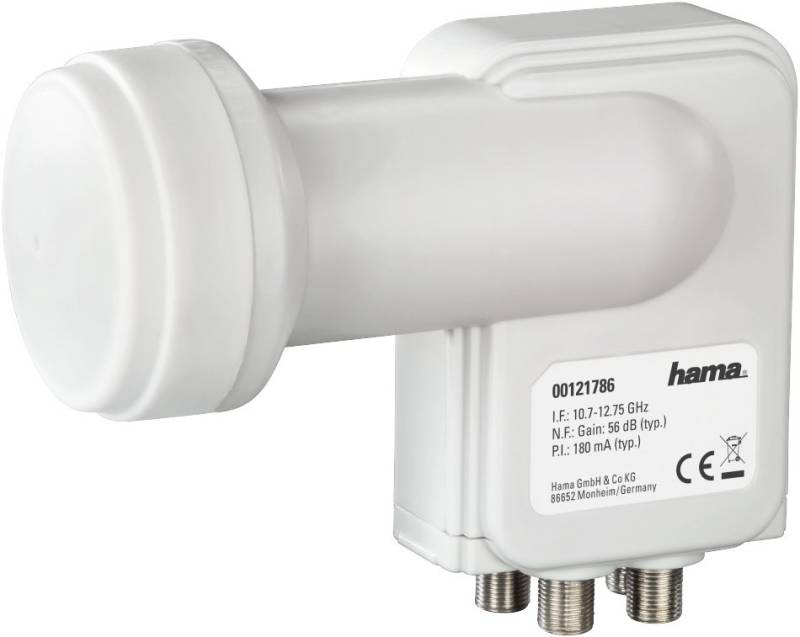 Universal-Quad-LNB weiß von Hama