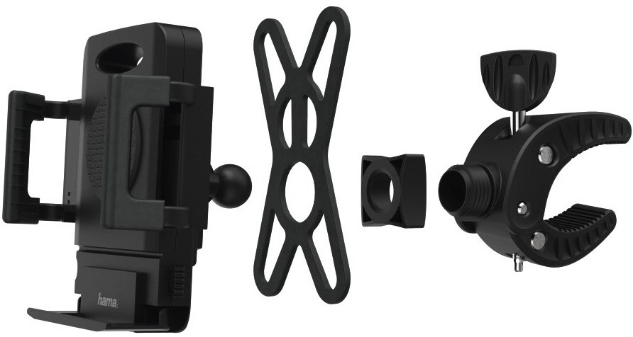 Universal-Smartphone-Fahrradhalter schwarz für Geräte mit Breite von 5-9cm von Hama