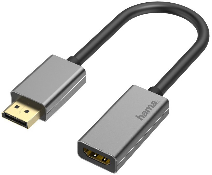 Video-Adapter DisplayPort-Stecker>HDMI-Buchse schwarz von Hama