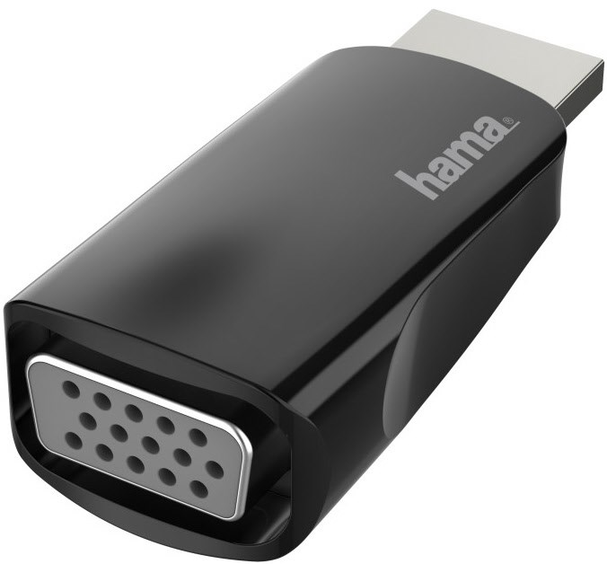 Video-Adapter HDMI-Stecker>VGA-Buchse schwarz Video-Adapter HDMI-Stecker>VGA-Buchse schwarz von Hama