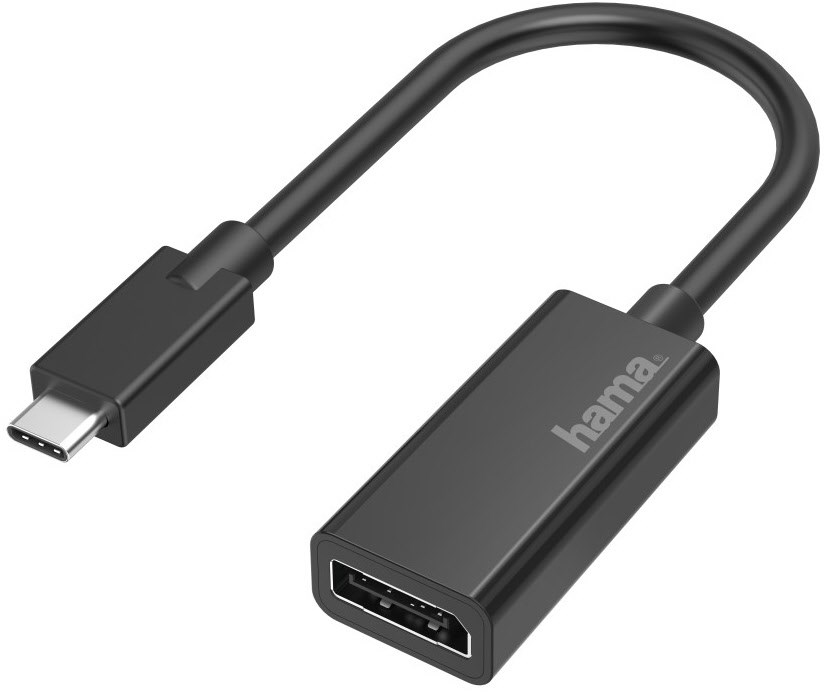 Video-Adapter USB-C-Stecker>DisplayPort-Buchse schwarz Video-Adapter USB-C-Stecker>DisplayPort-Buchse schwarz von Hama