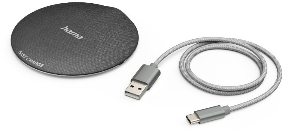 Wireless Charger FC10 Metal schwarz Wireless Charger FC10 Metal schwarz von Hama