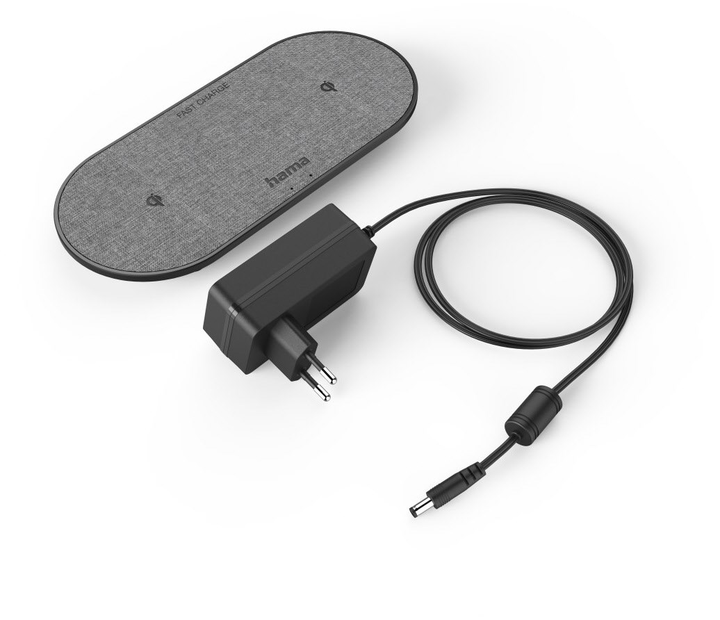 Wireless Charger QI-FC10 DUO (10W) schwarz von Hama