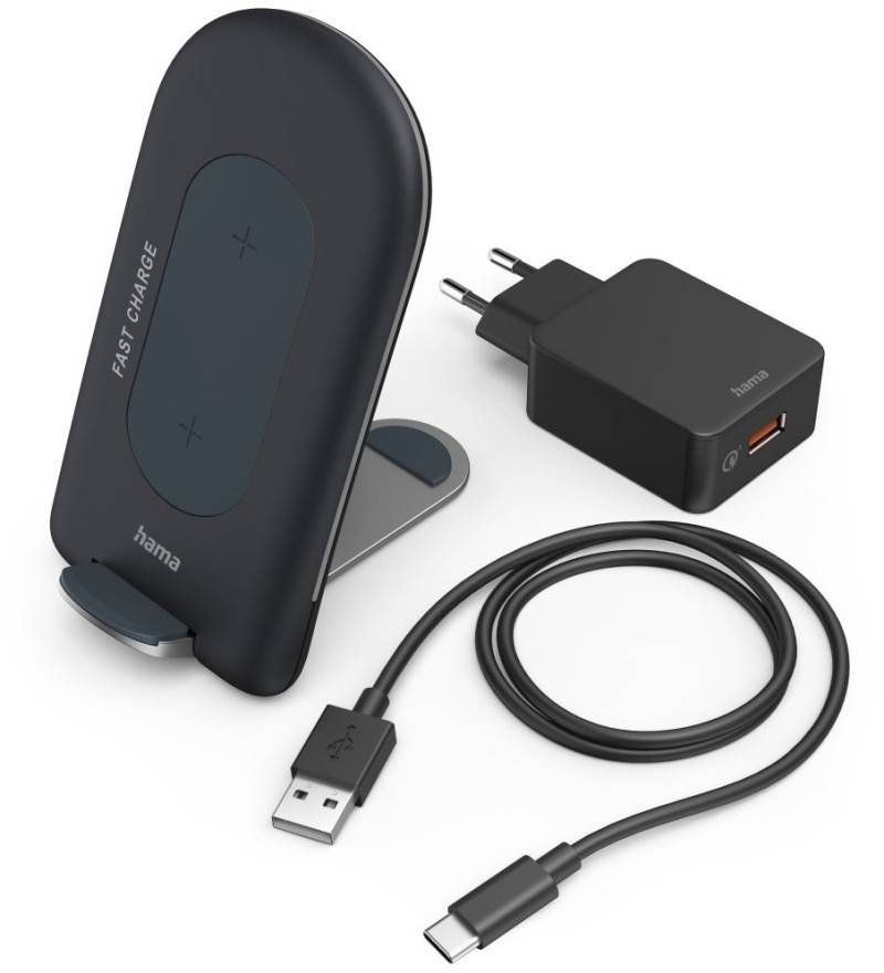 Wireless Charger-Set QI-FC15S anthrazit von Hama
