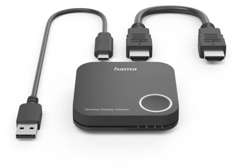 Wireless-Display-Adapter inkl. Kabel schwarz von Hama