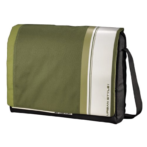 aha: Hyde Messenger Tasche für Notebook 40 cm (15,6 Zoll) grün/weiß von Hama