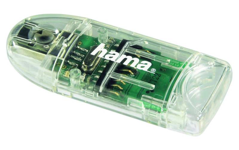 hama 8 in1-Speicherkartenleser transparent von Hama