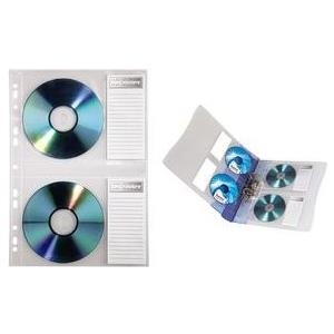 hama CD-/DVD-Hülle, DIN A4, PP, für 2 CD's, transparent abheftbar, mit Universal-Lochung (78352) von Hama