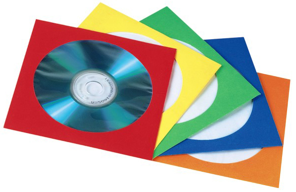 hama CD-/DVD-Papiertasche, für 1 CD/DVD, farbig sortiert von Hama