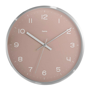 hama Funkwanduhr Fidschi rosa silber Aluminium, Ø 30,0 cm hama Funkwanduhr Fidschi rosa silber Aluminium, Ø 30,0 cm von Hama